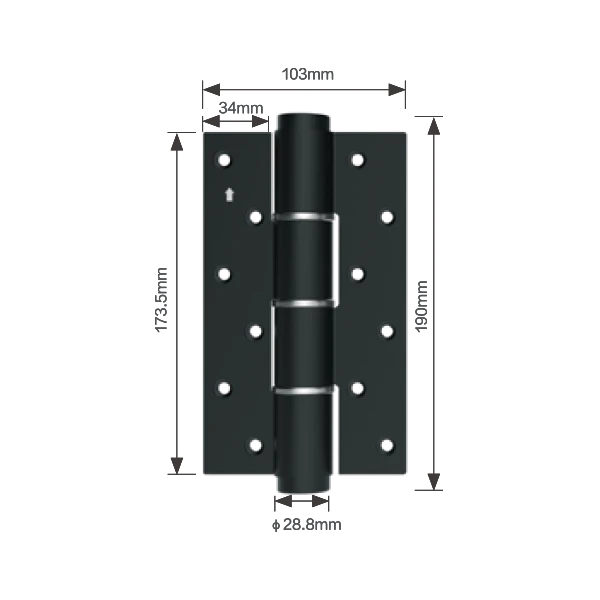 Hidden Door Hydraulic Hinge